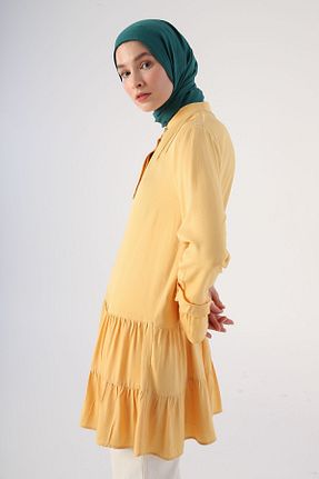 تونیک حجاب زرد زنانه ویسکون ALLDAY - کد 672692862