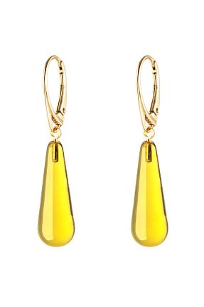 گوشواره نقره زرد زنانه 925 عیار Amber by Mazukna - کد 786588250
