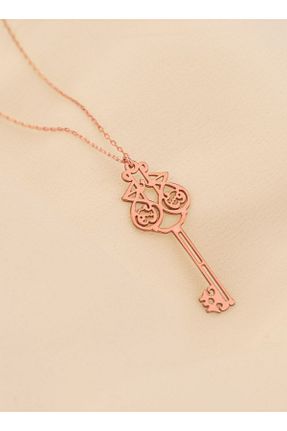 گردنبند نقره صورتی زنانه 925 عیار Dkmn Silver - کد 819067307