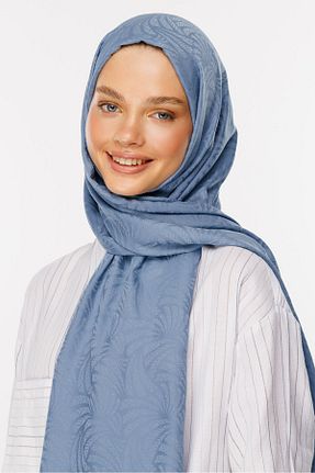 شال آبی زنانه پنبه پلی استر Mooncorn - کد 858600944
