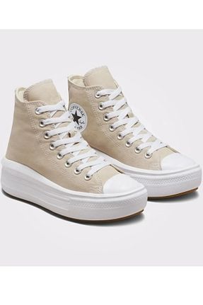 کفش اسنیکر بژ زنانه بند دار Converse - کد 846519063