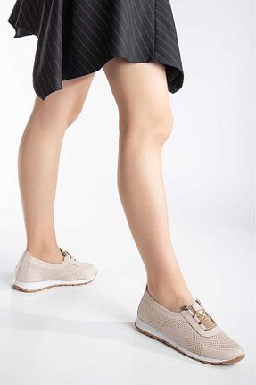 بابت بژ زنانه چرم مصنوعی DİLEK SHOES - کد 821100574