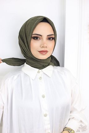 شال خاکی زنانه پنبه ای feronis - کد 824925466