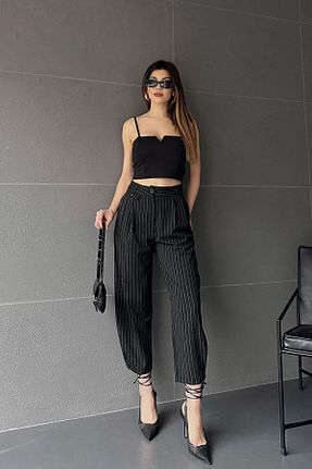 شلوار مشکی زنانه پنبه ای bacc - کد 804861988