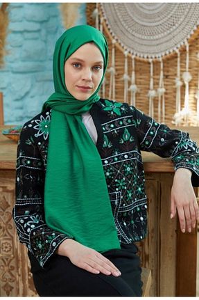 روسری سبز پنبه ای Mides scarf - کد 466111220