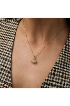 گردنبند استیل ( فولاد ) طلائی زنانه استیل ضد زنگ ByFlorya Jewelry - کد 806490320