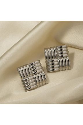 گوشواره استیل (فولاد) زنانه پوشش لاکی MRK - کد 808066193