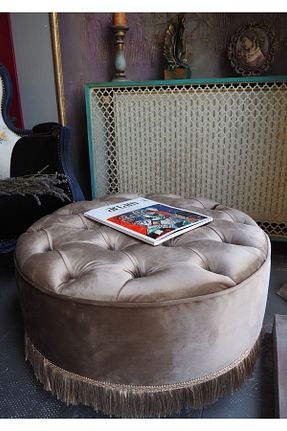 پوف و نیمکت بژ 70 x 38 Moza Sanat - کد 638140685