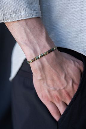 دستبند جواهر سبز زنانه سنگ طبیعی Serenite - کد 842006962