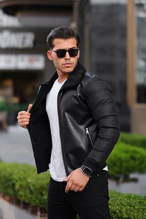 کاپشن مشکی مردانه رگولار BOYS MANS - کد 778516456