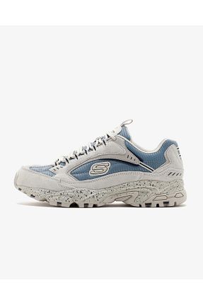 کفش اسنیکر بژ مردانه چرم اصل Skechers - کد 858626682