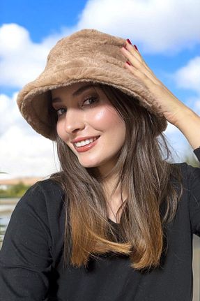 کلاه قهوه ای زنانه پلی استر Entropy - کد 858663050