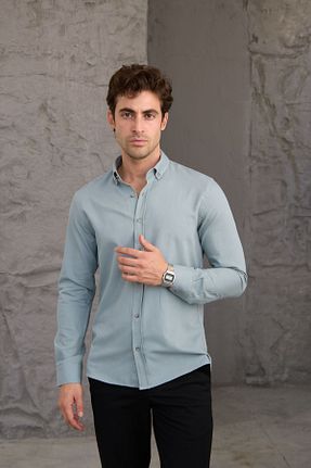 پیراهن سبز مردانه اسلیم فیت RAVANELLI - کد 858675587
