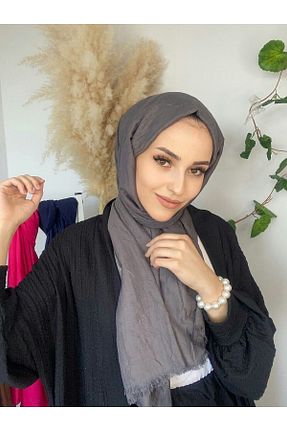 شال طوسی زنانه پنبه ای Helya - کد 308315400