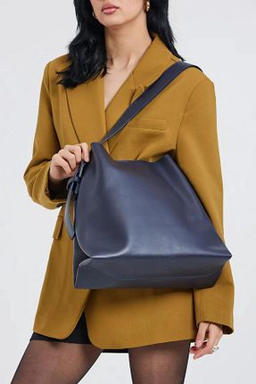 کیف دوشی سرمه ای زنانه چرم مصنوعی BLOOMS BAG - کد 856163811