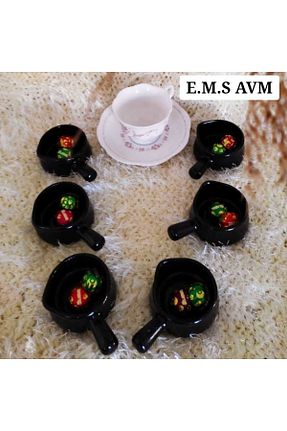 کاسه و بشقاب دکوراتیو مشکی E.M.S AVM - کد 305226544