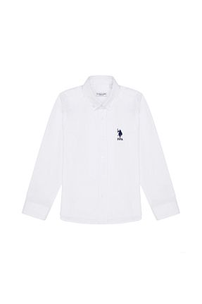 پیراهن سفید بچه گانه یقه پیراهنی U.S. Polo Assn. - کد 834558661