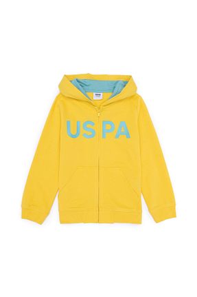 سوئیشرت زرد بچه گانه ساده U.S. Polo Assn. - کد 834388219