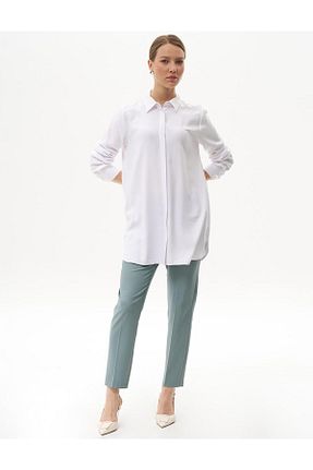 تونیک حجاب سفید زنانه بافتنی Kayra - کد 839617520