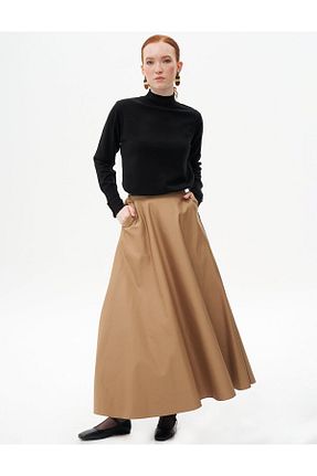 دامن حجاب بژ زنانه رگولار Kayra - کد 856416737