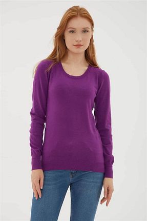 پلیور بنفش زنانه ساده Fashion Friends - کد 755272061