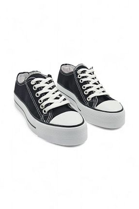 کفش اسنیکر مشکی زنانه بند دار Melen Shoes - کد 450640838
