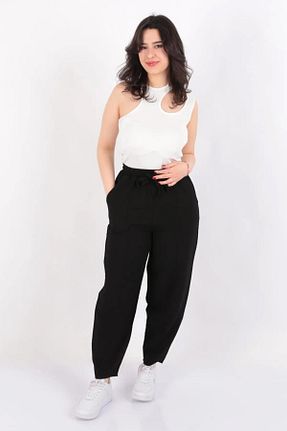 شلوار مشکی زنانه پارچه Fashion Friends - کد 818309090