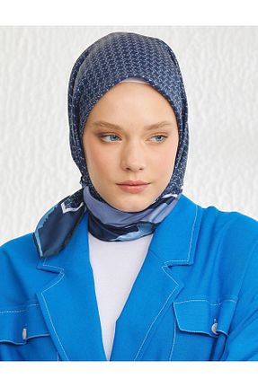 روسری سرمه ای پلی استر Kayra - کد 798138106