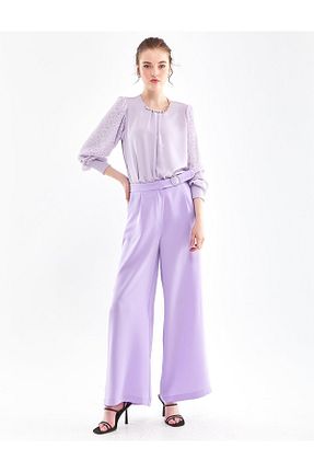 شلوار بنفش زنانه پارچه Kayra - کد 702084970