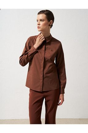 پیراهن حجاب قهوه ای زنانه رگولار Kayra - کد 840180492