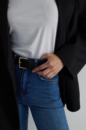 کمربند مشکی زنانه چرم مصنوعی Suud Collection - کد 828905992