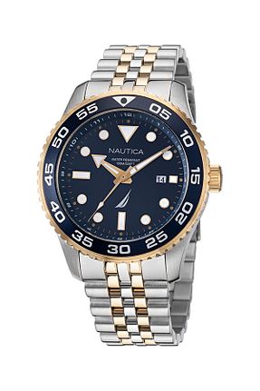 ساعت مچی طلائی مردانه 44 میلی متر Nautica - کد 192083861