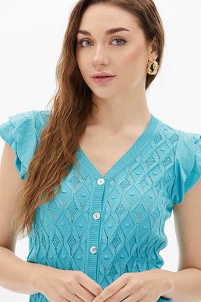 رویه فیروزه ای زنانه بافتنی Two Mail - کد 743587151