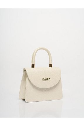 کیف دوشی سفید زنانه چرم مصنوعی Kayra - کد 853986727