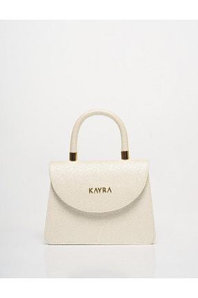 کیف دوشی سفید زنانه چرم مصنوعی Kayra - کد 853986727