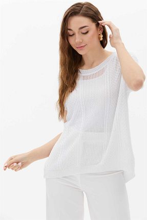 بلوز سفید زنانه رترو Two Mail - کد 743586592
