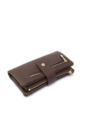 کیف پول قهوه ای زنانه ابعاد بزرگ Monalisa Home - کد 855800560