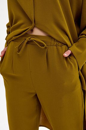 شلوار حجاب سبز زنانه بافتنی QANU - کد 832478070