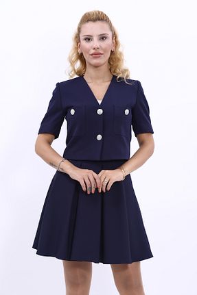 کت سرمه ای زنانه رگولار ÖNDER ÖZSOY - کد 247664240