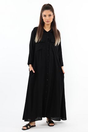 لباس حجاب مشکی زنانه اورسایز Ritnice - کد 825827534