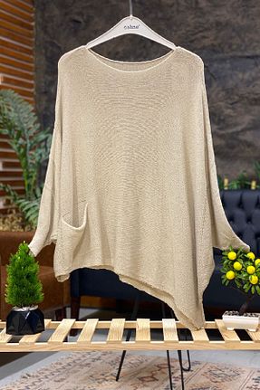بلوز بژ زنانه ساده sahnemoda - کد 682971046