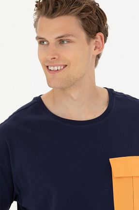 تیشرت سرمه ای مردانه یقه دوچرخه U.S. Polo Assn. - کد 838831717
