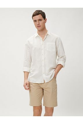 شلوارک و برمودا نباتی مردانه Straight Koton - کد 780258847
