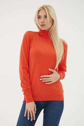 پلیور نارنجی زنانه رگولار Fashion Friends - کد 755284498