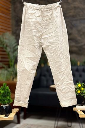 شلوار بژ زنانه پارچه sahnemoda - کد 833329153