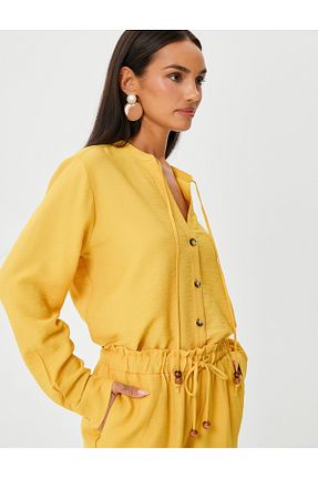 پیراهن زرد زنانه رگولار Koton - کد 773390779