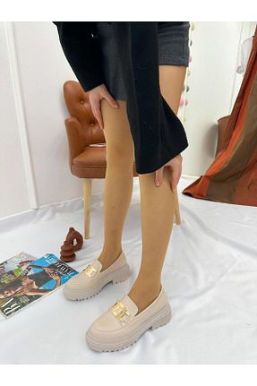کفش لوفر بژ زنانه جیر ERVANIN BUTİĞİ - کد 789274052