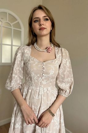 لباس بژ زنانه بافتنی HELİS BUTİK - کد 845458953