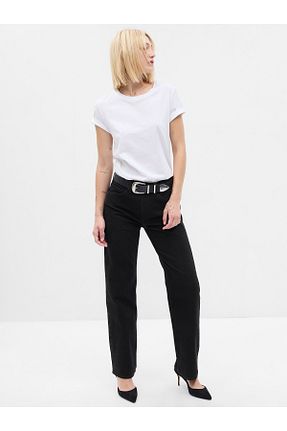 شلوار جین مشکی زنانه پاچه ساده GAP - کد 858972662