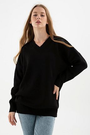 پلیور مشکی زنانه ساده Fashion Friends - کد 759491905